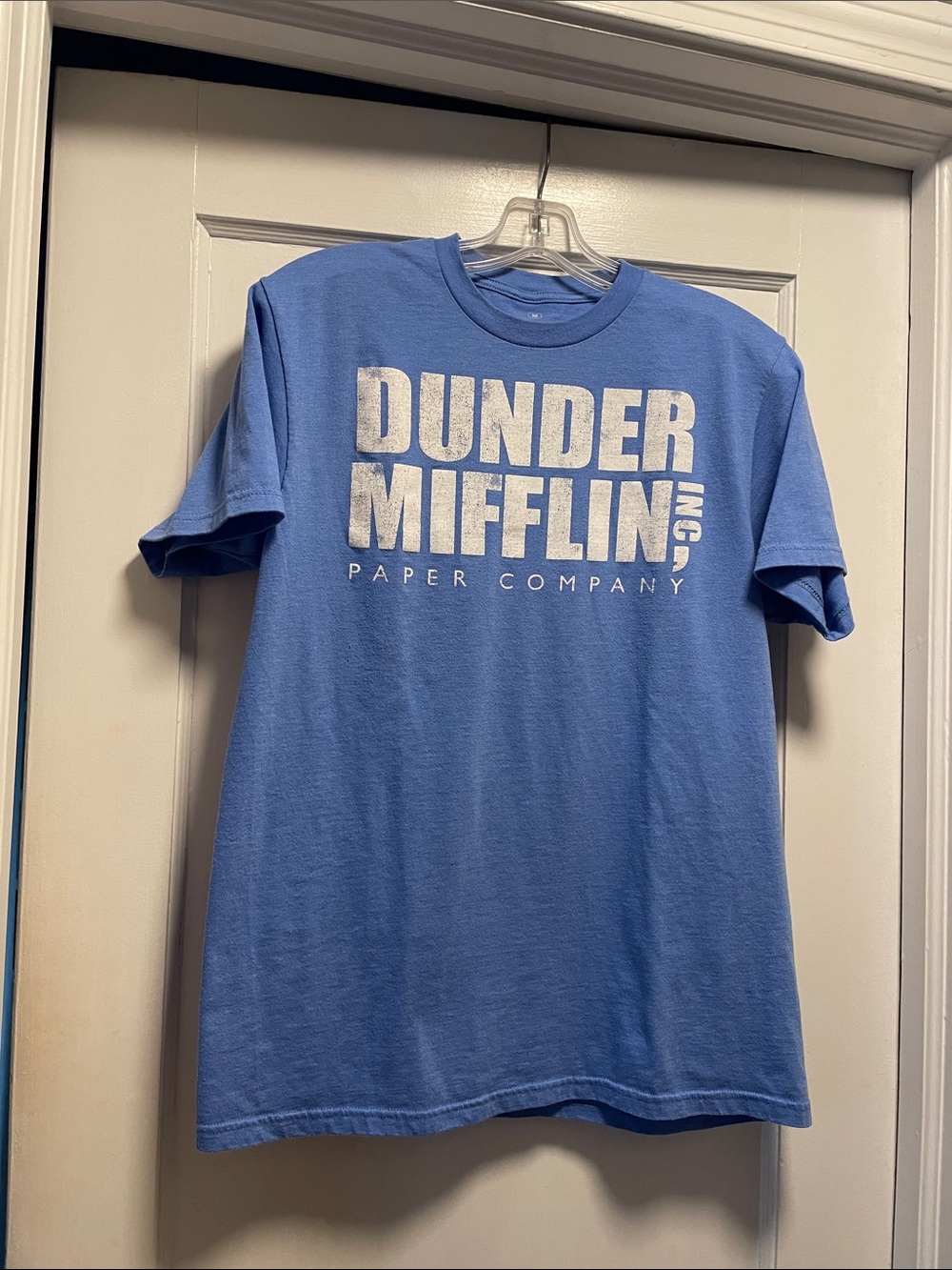 Vintage Ripple Junction Blue 'Dunder Mifflin' Logo Tee - Men